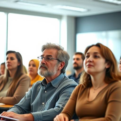 participants à un cours d'éloquence