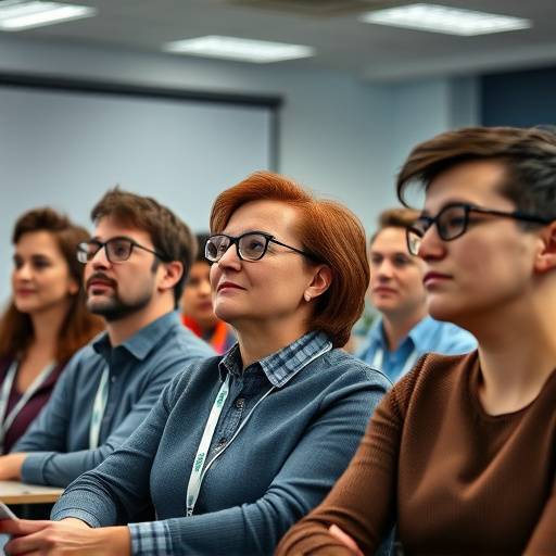 participants à un cours d'éloquence